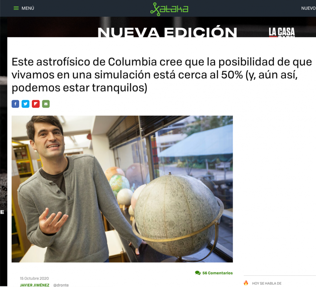 Este astrofísico de Columbia cree que la posibilidad de que vivamos en una simulación está cerca al 50% (y, aún así, podemos estar tranquilos)